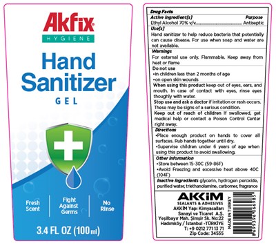 Akfix Hand Sanitizer Gel 100 (As3463 00 Akfix Hand Sanitizer Jel 100ml  79886 002 01)